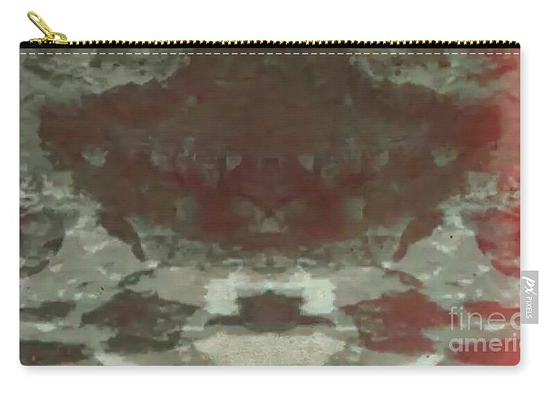 Art Zip Pouch featuring the painting Cloud in Red by Archangelus Gallery
