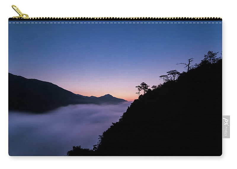 Cloud Zip Pouch featuring the photograph Cloud river twilight by William Dickman