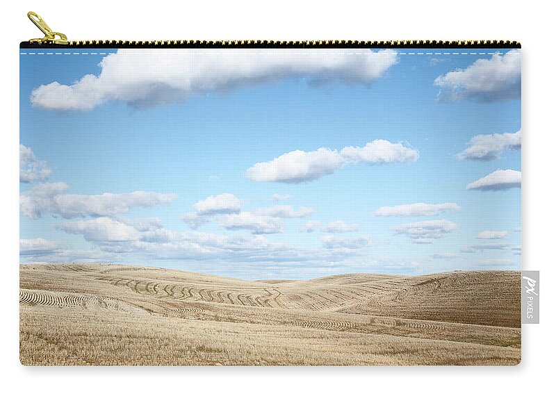 Empty Zip Pouch featuring the photograph Clouds Over Fields by Adrian Studer