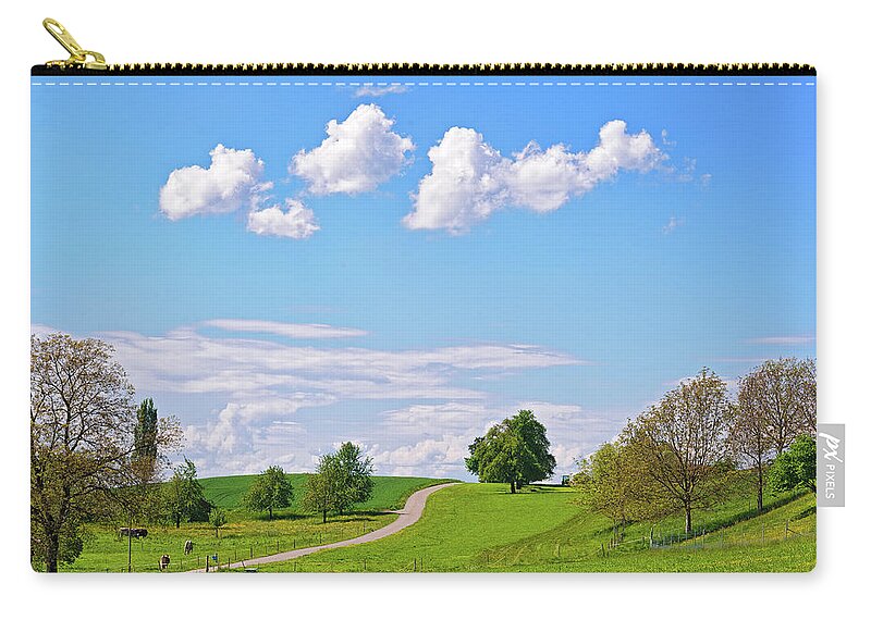Tranquility Zip Pouch featuring the photograph Clouds Over Way by Picture By Tambako The Jaguar
