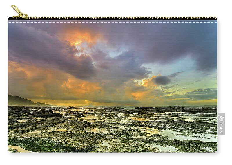 Scenics Zip Pouch featuring the photograph Cloudscape At Sea Side by Taiwan Nans0410