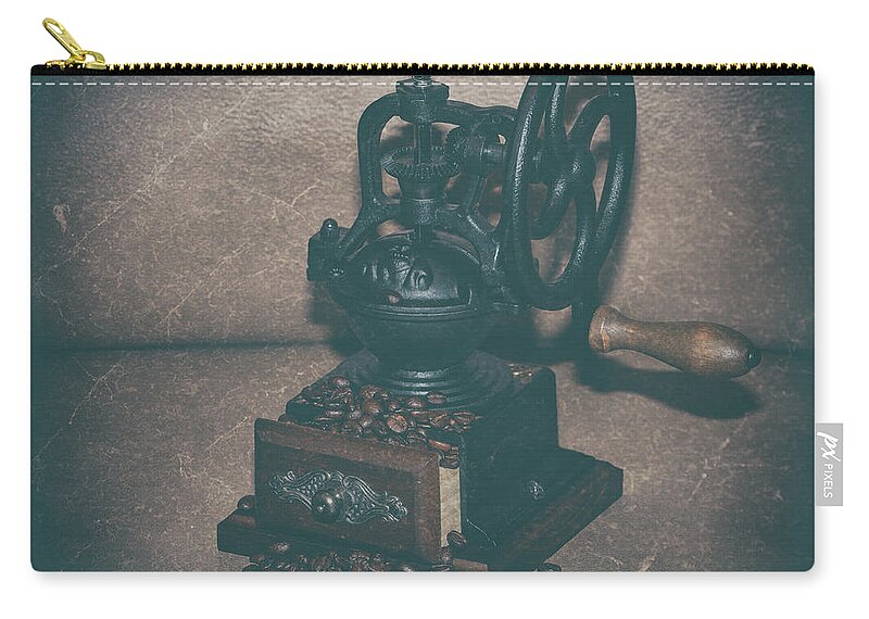 Coffee Zip Pouch featuring the photograph Coffee Grinder by Dale Powell