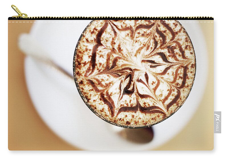 Diner Zip Pouch featuring the photograph Coffee Web by Helen Yin