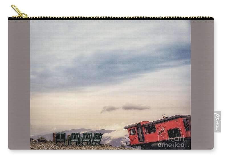 Mount Washington Zip Pouch featuring the photograph Cog Railway by Mary Capriole