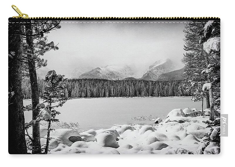 Colorado Zip Pouch featuring the photograph Cold As Ice by Eric Glaser