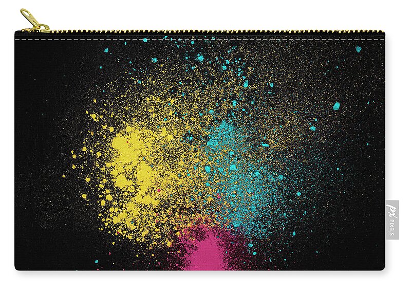 Mexico City Zip Pouch featuring the photograph Color Dust Magenta Yellow And Cyan by Edgardo Contreras