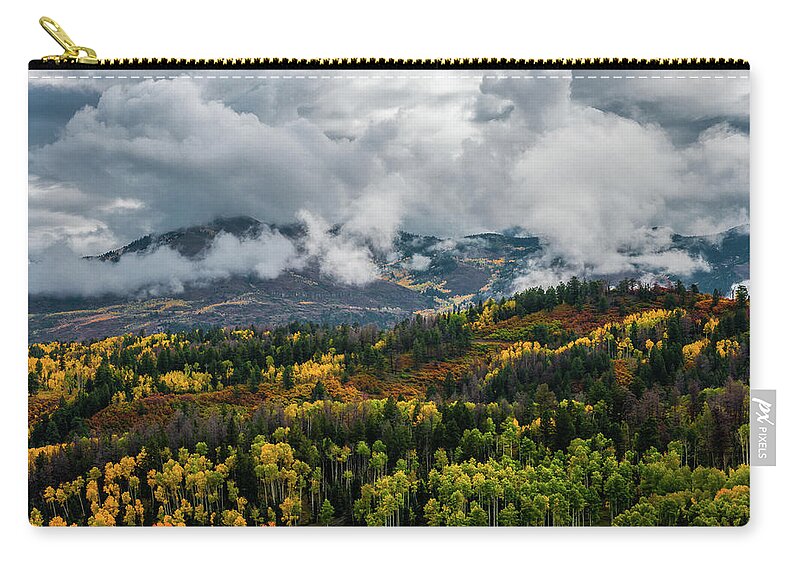 Aspens Zip Pouch featuring the photograph Colorado - 0239 by Jerry Owens