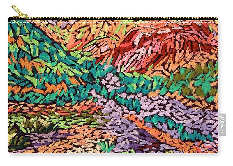 Southwest Landscape Zip Pouch featuring the pastel Colorful Mountains by Candy Mayer