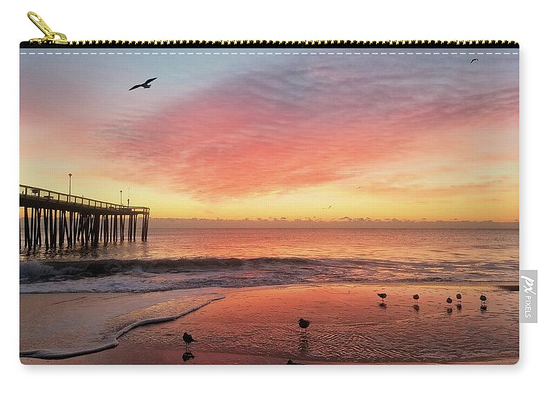 Pink Zip Pouch featuring the photograph Colors of Dawn by Robert Banach