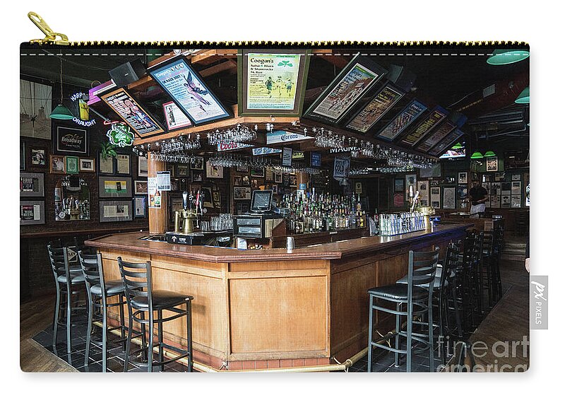 Pub Zip Pouch featuring the photograph Coogan's by Cole Thompson
