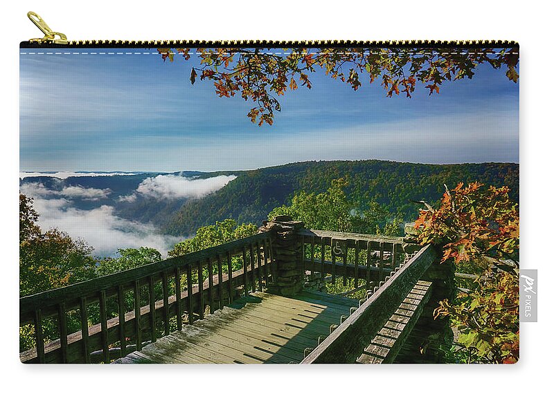 Wv Carry-all Pouch featuring the photograph Cooper's Rock Overlook by Amanda Jones