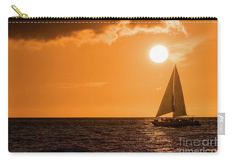 Big Island Zip Pouch featuring the photograph Copper Sunset by Al Andersen