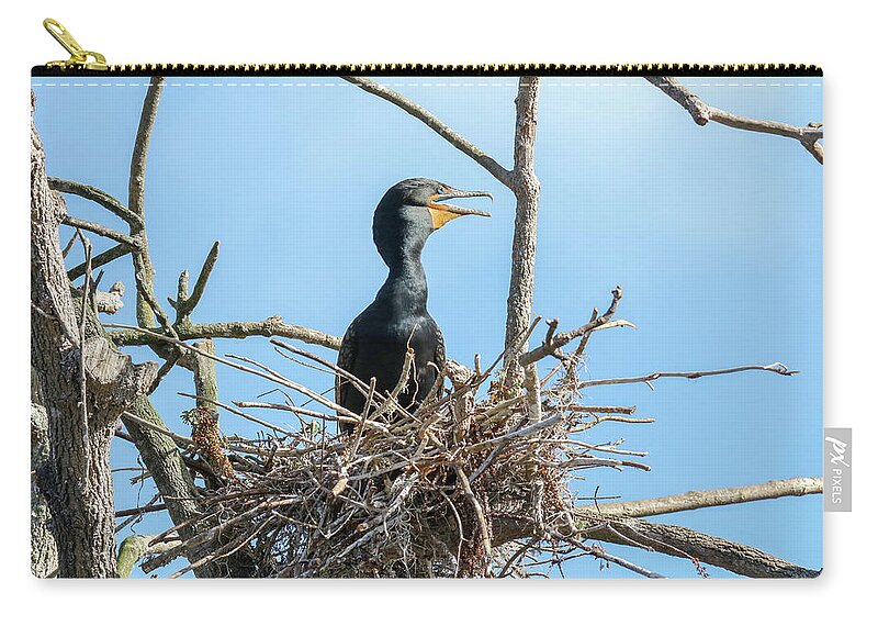 Cormorant Zip Pouch featuring the photograph Cormorant Rookery by Brook Burling