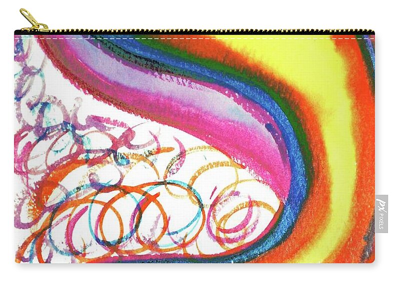 Caf Cosmic Caph Kaf Kaph Khaf Caf Palm Kaf Khaf Caph Kaph Spoon Hand Container Sefer Yetzirah Isaiah 49:16 Kaphiam Zohar Judaica Hebrew Letters Jewish Zip Pouch featuring the painting COSMIC CAF ca4 by Hebrewletters SL