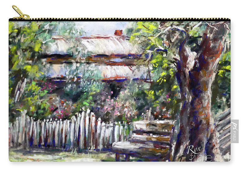 Cottage Zip Pouch featuring the painting Cottage at Castlemaine by Ryn Shell