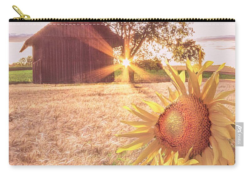 Barns Zip Pouch featuring the photograph Country Longing by Debra and Dave Vanderlaan