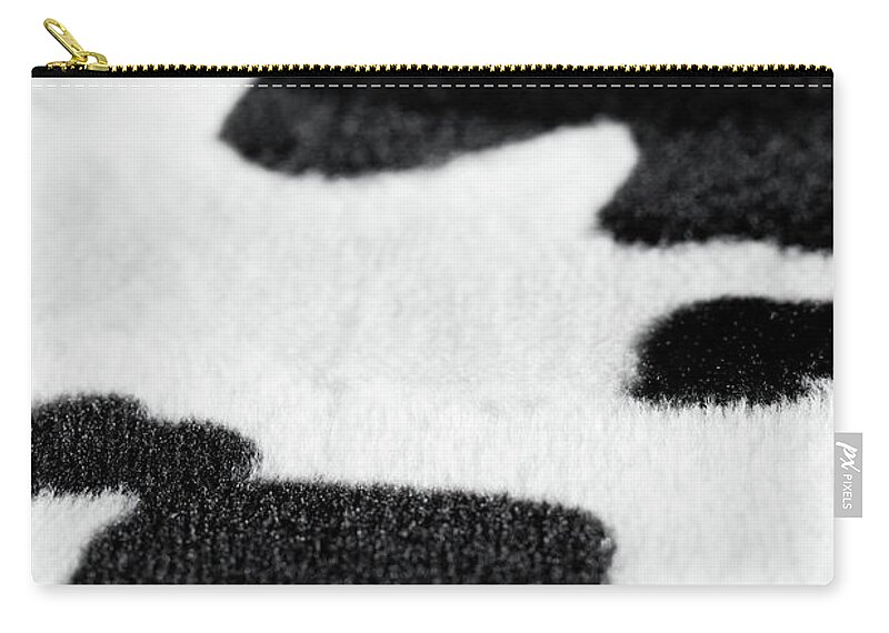 Animal Skin Zip Pouch featuring the photograph Cow Fur Fabric Detail by Photovideostock