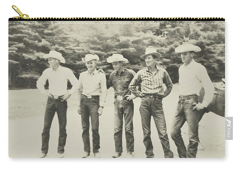 Adventures Zip Pouch featuring the photograph Cowboy Tribe by Dressage Design