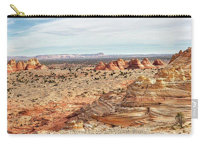 Alcove Zip Pouch featuring the photograph Coyote Buttes Tepees by Alex Mironyuk