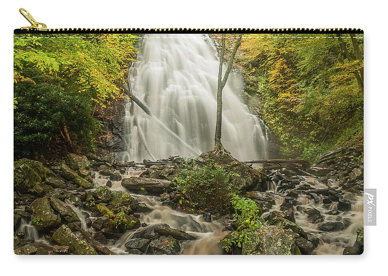 Crabtree Falls Zip Pouch featuring the photograph Crabtree Falls by Rob Hemphill