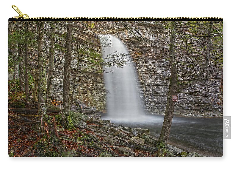 Landscape Zip Pouch featuring the photograph Creatures In The Mist by Angelo Marcialis