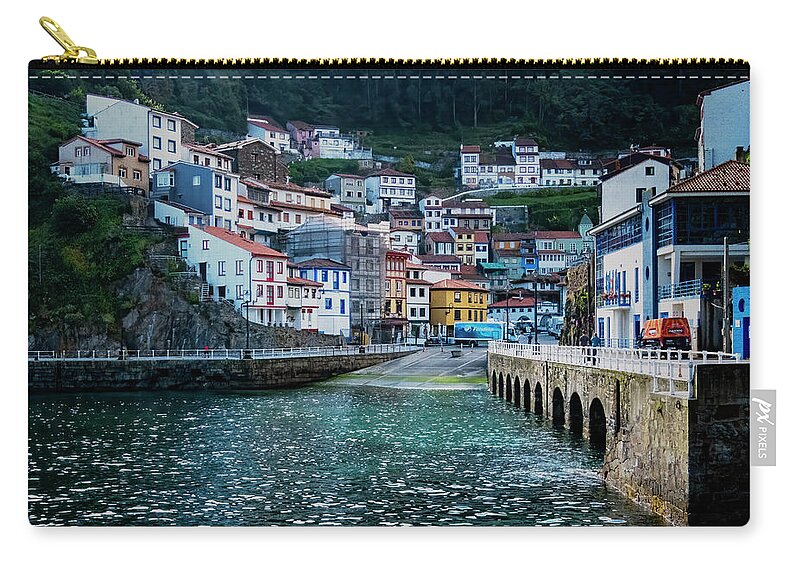Cudillero Spain Carry-all Pouch featuring the photograph Cudillero Village by Tom Singleton