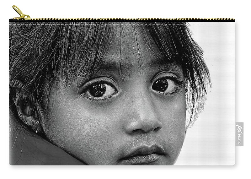 Bw Zip Pouch featuring the photograph Cuenca Kids 1236 by Al Bourassa