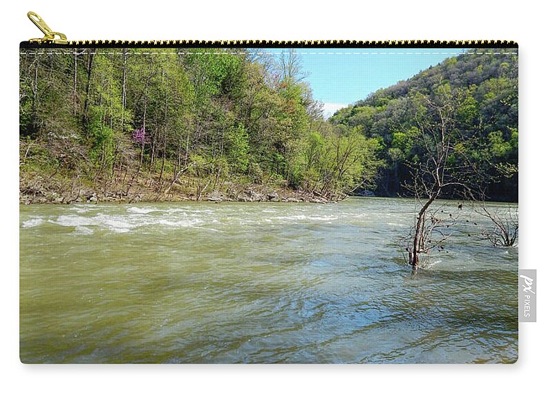 Tennessee Zip Pouch featuring the photograph Cumberland River by Phil Perkins