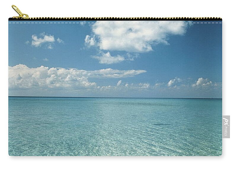 Scenics Zip Pouch featuring the photograph Cumulus Clouds Above Tropical Seascape by Martin Barraud