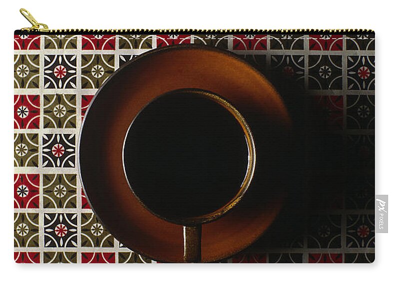 Close-up Zip Pouch featuring the photograph Cup On Table by Patrick Jelen