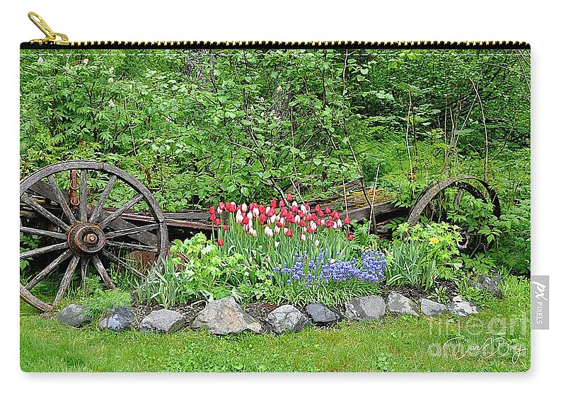 Diane Berry Zip Pouch featuring the photograph Custom Girdwood Garden Alaska by Diane E Berry