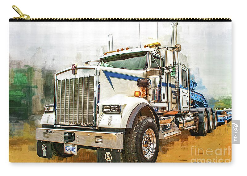 Big Rigs Zip Pouch featuring the photograph Custom Truck Catr9374-19 by Randy Harris