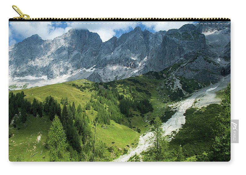 Scenics Zip Pouch featuring the photograph Dachstein, South Wall by Gikon@getty