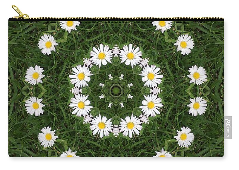 Daisy Zip Pouch featuring the photograph Daisy Dance, Daisy Variation 1 by Itsonlythemoon