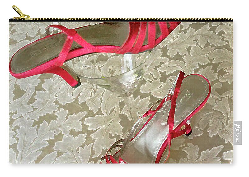 Red Zip Pouch featuring the photograph Dance the Night Away by Rhonda McDougall