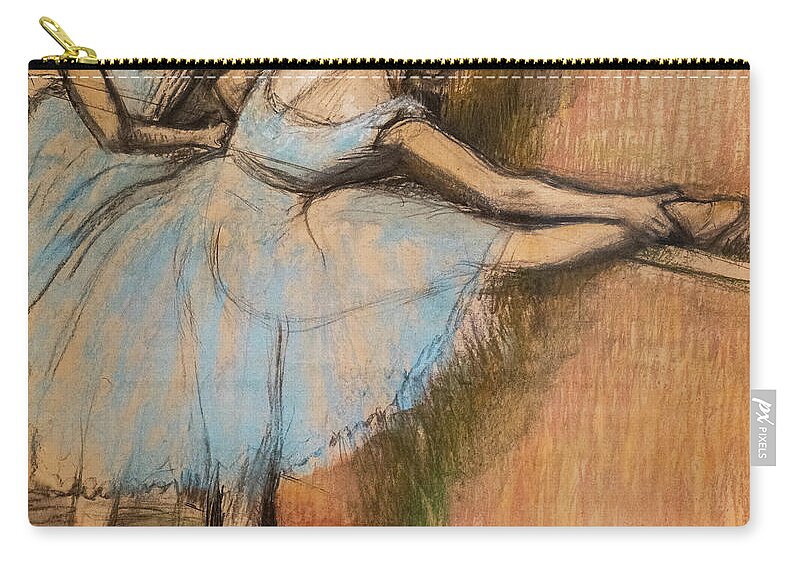 Dance Zip Pouch featuring the painting Dancers At The Helm Around 1900 Charcoal And Pastel by Edgar Degas