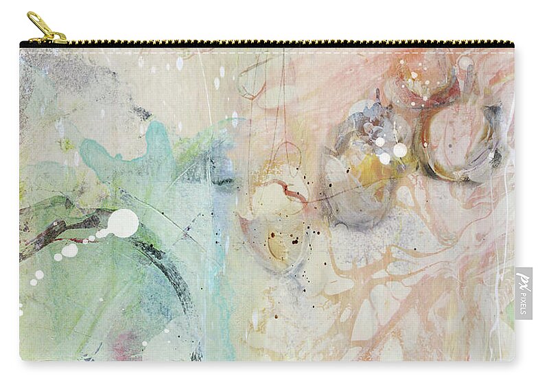Abstract Zip Pouch featuring the mixed media Dancing With Venus by Karen Lynch