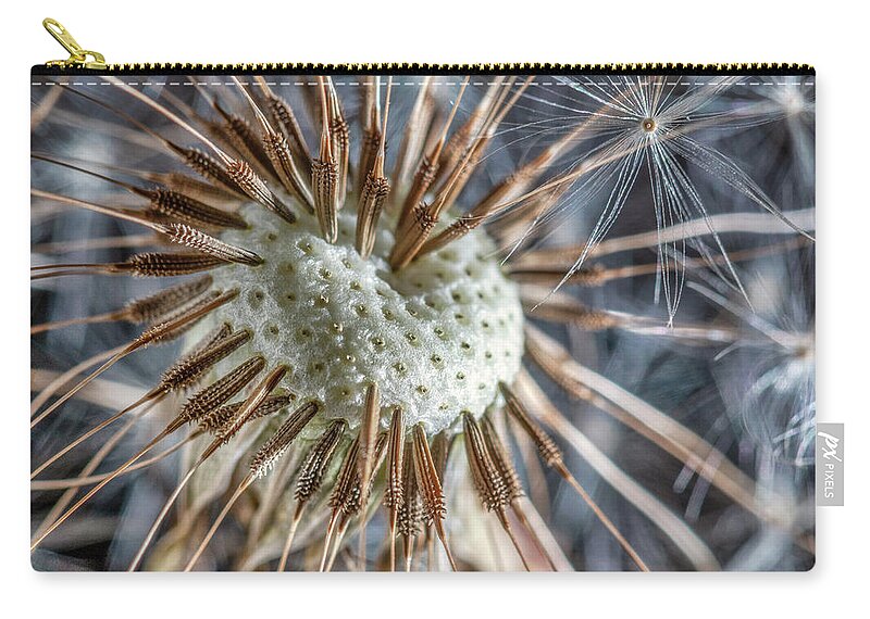 Dandelion Zip Pouch featuring the photograph Dandelion Seed Head by Tom Mc Nemar