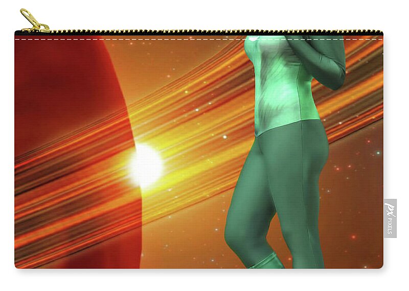 Green Zip Pouch featuring the photograph Dawn Of The Green Lantern by Jon Volden