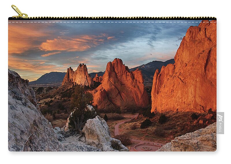 Scenics Zip Pouch featuring the photograph Dawn by Robin Wilson Photography