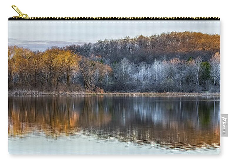 Reflection Zip Pouch featuring the photograph Daybreak by Brad Bellisle