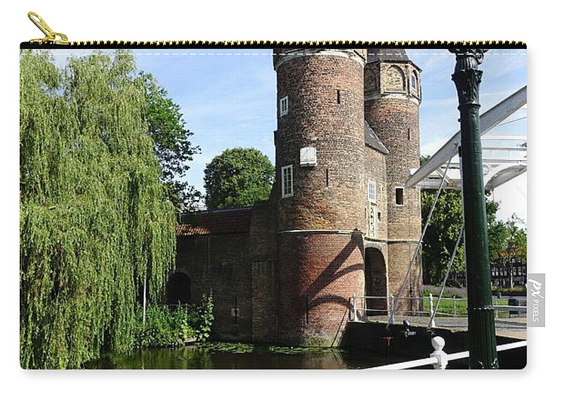 Delft Zip Pouch featuring the photograph Delft's Magnificent Gate by Patricia Caron