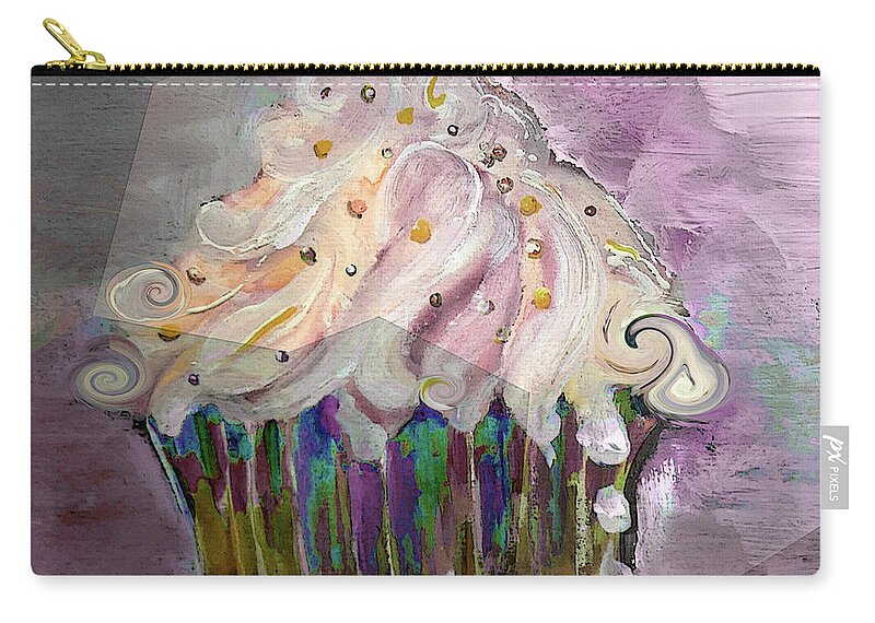 Delicious Zip Pouch featuring the digital art Delicious Dripping And Swirls Painting by Lisa Kaiser
