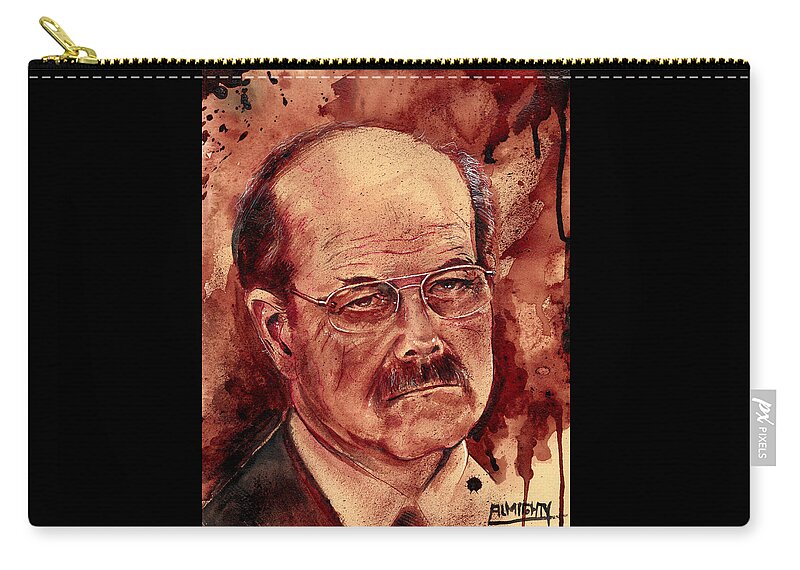 Ryan Almighty Carry-all Pouch featuring the painting DENNIS RADER BTK port dry blood by Ryan Almighty