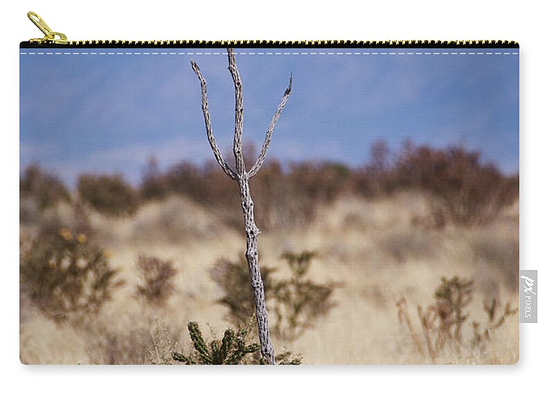 New Mexico Desert Zip Pouch featuring the photograph Desert Trident by Robert WK Clark
