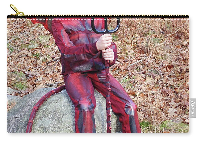 Halloween Zip Pouch featuring the photograph Devil Costume 3 by Amy E Fraser