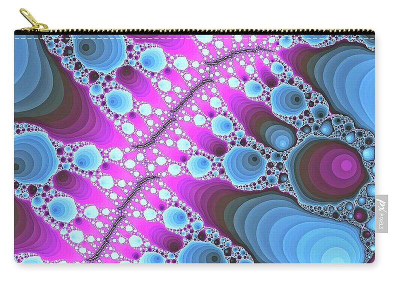 Space Zip Pouch featuring the digital art Diagonal Canyon Blue by Don Northup