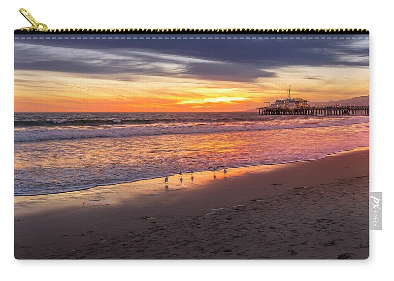 Sunset Zip Pouch featuring the photograph Dinner For 4 - Make It 5 by Gene Parks
