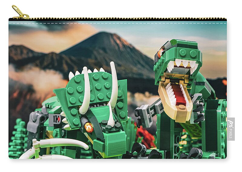 Lego Zip Pouch featuring the photograph Dino Friends by Joseph Caban