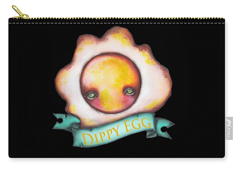 Breakfast Carry-all Pouch featuring the painting Dippy Egg by Abril Andrade